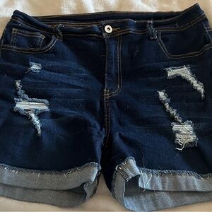 Love Brand Distressed Denim Women Shorts: Comfy! Has Some Stretch. Gently Worn.
